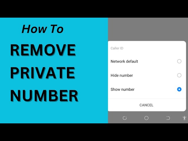 Disable Private Number