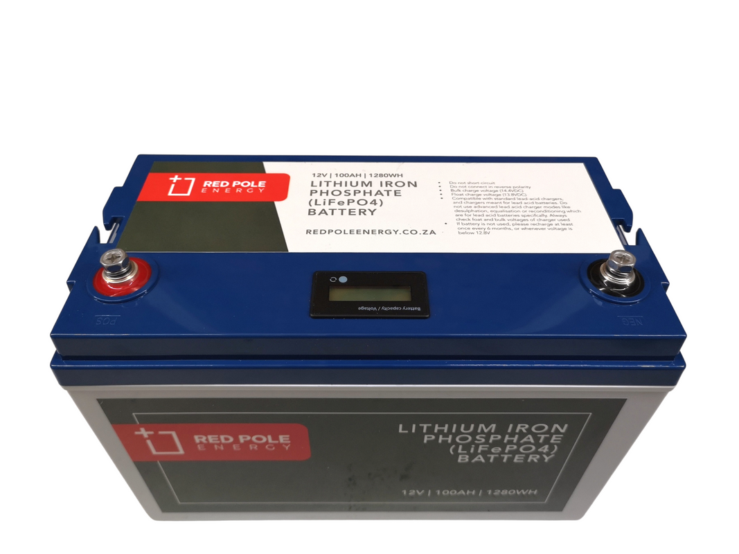 Red pole lithium solar battery